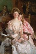 John Singer Sargent Mrs Fiske Warren (Gretchen Osgood) and Her Daughter Rachel (mk18) oil painting artist
